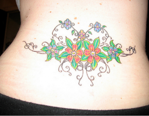 Lower Back Flower Tattoo