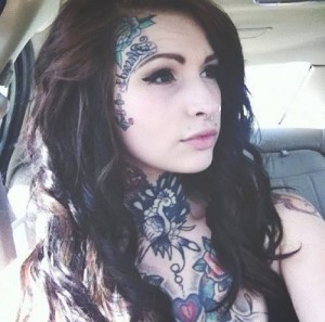 Girl with Ink Tat On Face