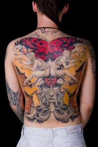 Dark Gothic Tattoo on Back