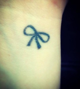 Cute Ribbon Bow Tattoo for Girls