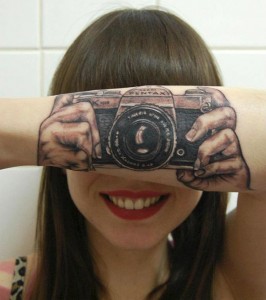 Funny Camera Arm Tattoo