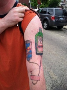 Funny RedBull IV Tattoo