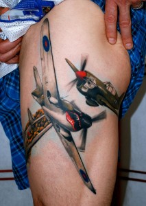 Air Plane Fighters Tattoo