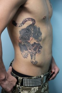 Asian Tiger Hidden message Tattoo