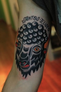 Cool Buffalo Head Tattoo