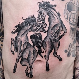 Comical Laughing Donkeys Tattoo