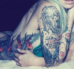 White tiger and Dragon Tattoo