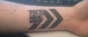 Cool Bar-code Tattoo on Forearm