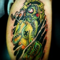 Cool Ragdoll Zombie Tattoo