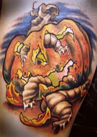 Rotting Pumpkin Tattoo