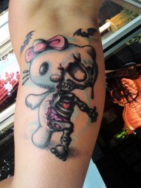 Hello Kitty Death Halloween Tattoo