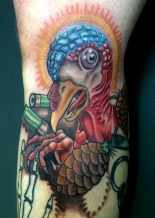 Awesome Turkey Color Tattoo