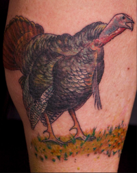 Cool Turkey Tattoo for Thanksgiving